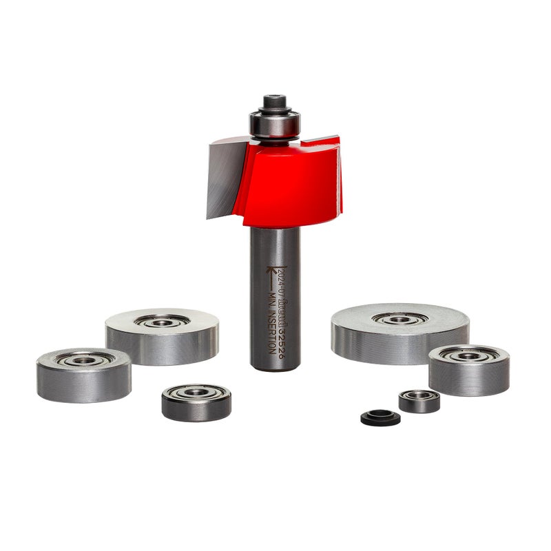 Freud 32-526: flush, 1/8",1/4",5/16",3/8",7/16",1/2" Depth Rabbeting Bit with Bearings - Image 1